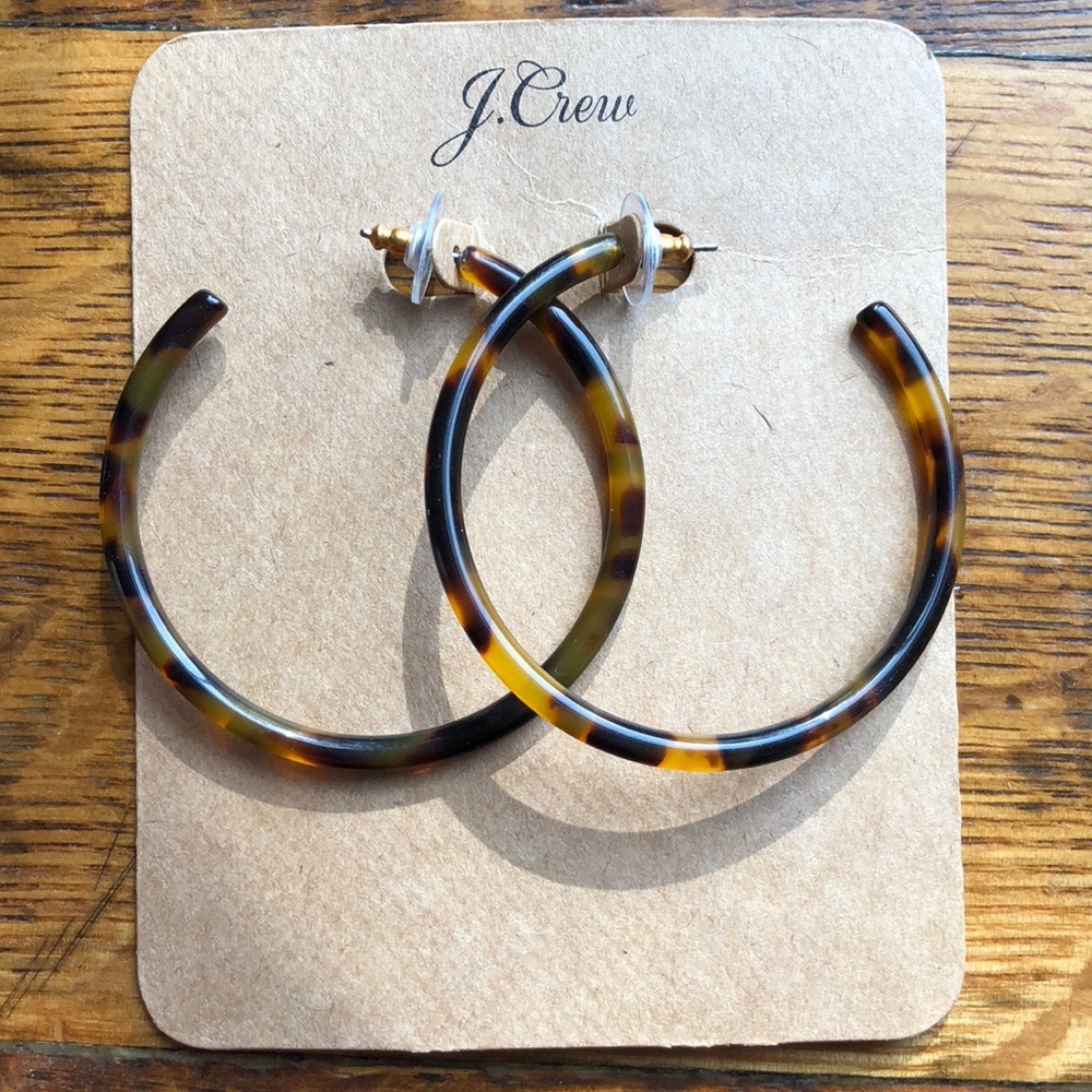 jcrew tortoise hoops. Brand new never been worn.
